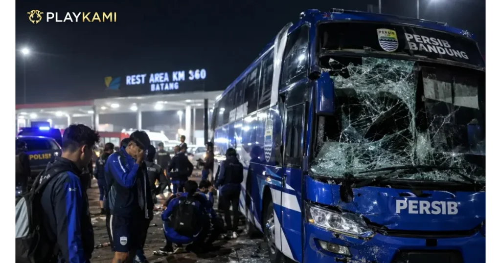 Bus Persib U-18 Diserang di Batang